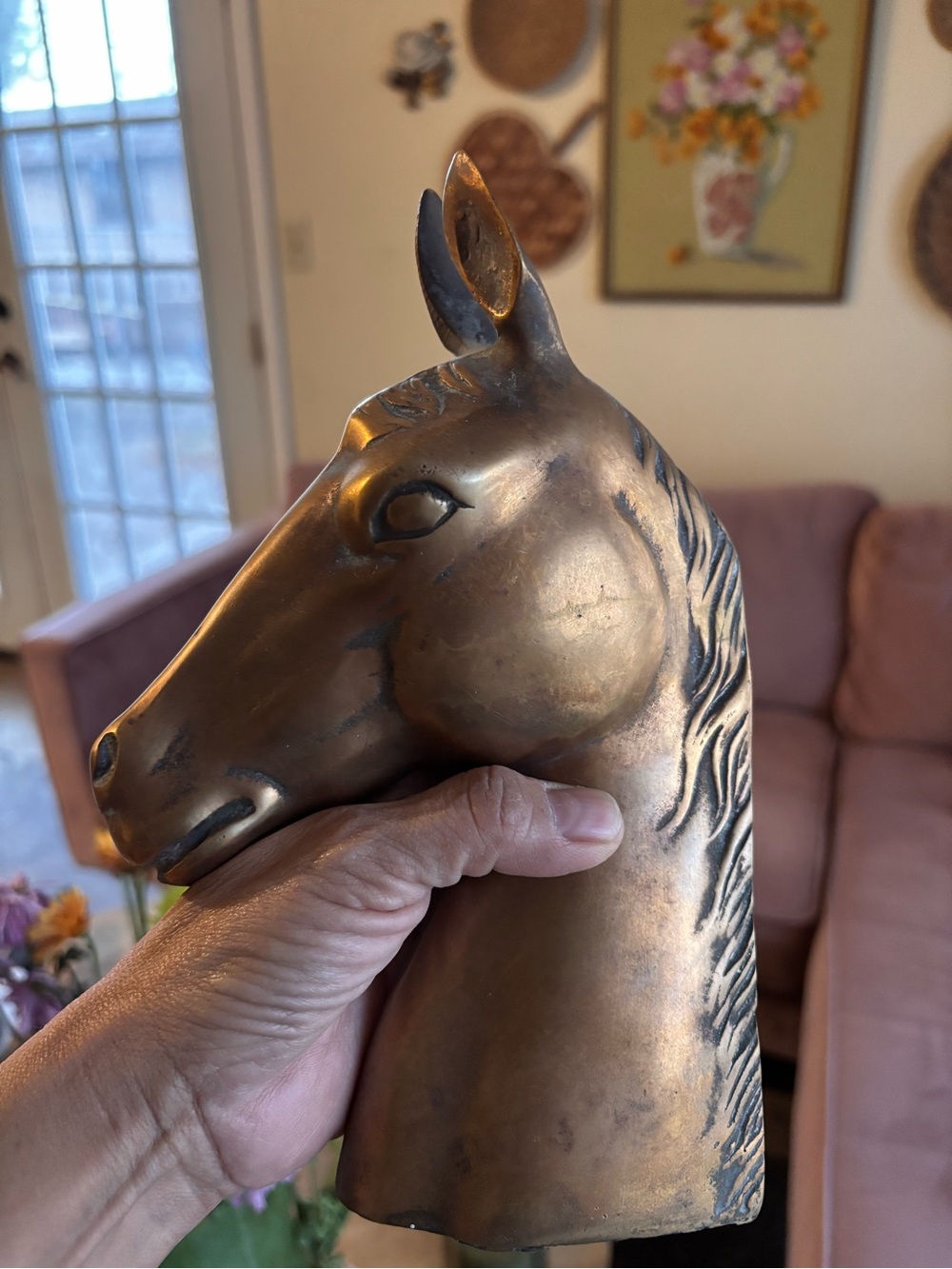 Brass Horse Head Bookends - Picture 3 of 4
